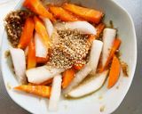 お一人様☆居酒屋風味噌ポン酢紅白サラダ作り方9写真