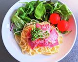 タン塩レモンのせレモンオイルパスタ作り方6写真