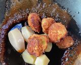 里芋と鶏団子の黒酢あんかけ作り方4写真