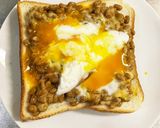 納豆玉子マヨチーズトースト作り方6写真