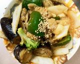 簡単本格きな粉焼肉味豚こま大根青椒肉絲風作り方17写真