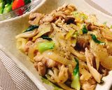 余り野菜と鶏もも肉のオイスターソース丼作り方6写真