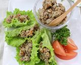 作り置きも◎レンコン肉味噌のレタス巻き作り方5写真
