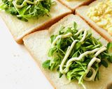 【豆苗が美味しい・ハムサンド】作り方4写真