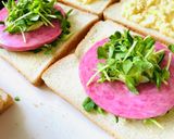 【豆苗が美味しい・ハムサンド】作り方5写真