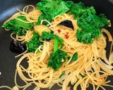 ケールとナスの和風ペペロンチーノ作り方5写真