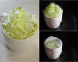 ちぎりキャベツのミルクコーンスープ作り方1写真