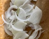 節約フライドオニオン丼作り方1写真