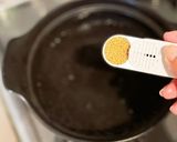 さつまいもとネギのほっこり土鍋味噌汁作り方3写真