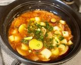 さつまいもとネギのほっこり土鍋味噌汁作り方7写真