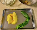 ＊柿と青菜の白和え＊作り方1写真
