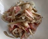 ほうれん草のベーコン舞茸ガーリックあえ作り方6写真
