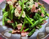 ほうれん草のベーコン舞茸ガーリックあえ作り方11写真