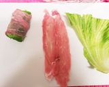 レタスの豚肉巻き作り方1写真