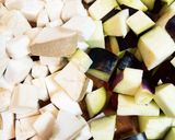 今朝の4w1hサンド「なすのごま味噌」作り方1写真