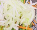 白菜の軸と野菜のシャキシャキソース炒め作り方5写真