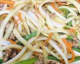 白菜の軸と野菜のシャキシャキソース炒め作り方7写真
