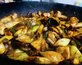白ネギと椎茸の赤味噌炒め作り方9写真