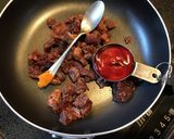 牛肉で【クジラ立田揚げケチャップ】もどき作り方10写真