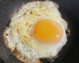 目玉焼き　チーズ×ほりにしアレンジ作り方4写真