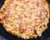 栄養満点！納豆とキムチのお好み焼き作り方4写真