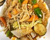 レンジもやし入きな粉オイポン酢味甘酢酢豚作り方14写真