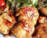 鶏むね肉を柔らかく！ガーリックポン酢焼き作り方10写真