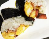 海苔巻き風おにぎり☆たまご＆ベーコン♬作り方7写真