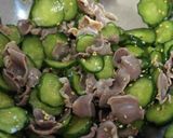 砂ずりと胡瓜の酢の物作り方4写真