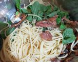 さんまとミントと黒こしょうのパスタ作り方5写真