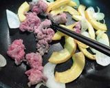 かぼちゃと牛こまのカレー味噌ソテー作り方3写真