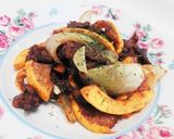 かぼちゃと牛こまのカレー味噌ソテー作り方5写真