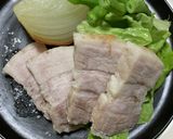 マカパウダー使用。ジューシーな蒸し塩豚作り方9写真