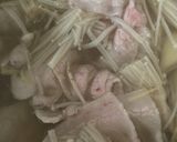 マカ豚肉ほうれん草のスープ　ポパイ鍋風作り方3写真