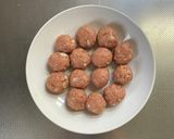 みかん皮入りレンジDE肉だんご作り方2写真