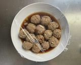 みかん皮入りレンジDE肉だんご作り方4写真