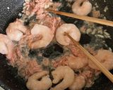 エビとツナとトマトのクリーム風パスタ作り方1写真