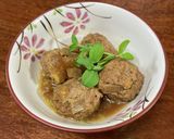 みかん皮入りレンジDE肉だんご作り方5写真
