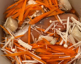 焼肉生だれで時短鮭の切り身で炊き込みご飯作り方5写真