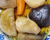３大芋の、茶色いおかず、干し椎茸が親分で作り方4写真