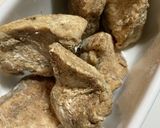 和風サラダチキンのお好み焼き風トースト作り方1写真