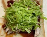 和風サラダチキンのお好み焼き風トースト作り方3写真