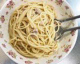 ワンボウル！和風ツナマヨクリームパスタ作り方4写真