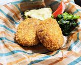 余ったキーマカレー活用→薩摩芋コロッケ作り方13写真