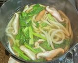 小松菜と椎茸のあんかけ卵とじうどん作り方4写真