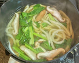 小松菜と椎茸のあんかけ卵とじうどん作り方4写真