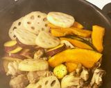 鶏肉と季節の野菜のオリーブオイル蒸し作り方8写真