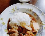 豚しょうが焼き用肉使用☆すき焼風丼作り方6写真