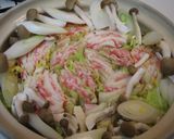 白菜と豚バラの鍋~ごま味噌仕立て~作り方4写真