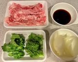 豚肉とパクチーの生姜焼き作り方1写真
